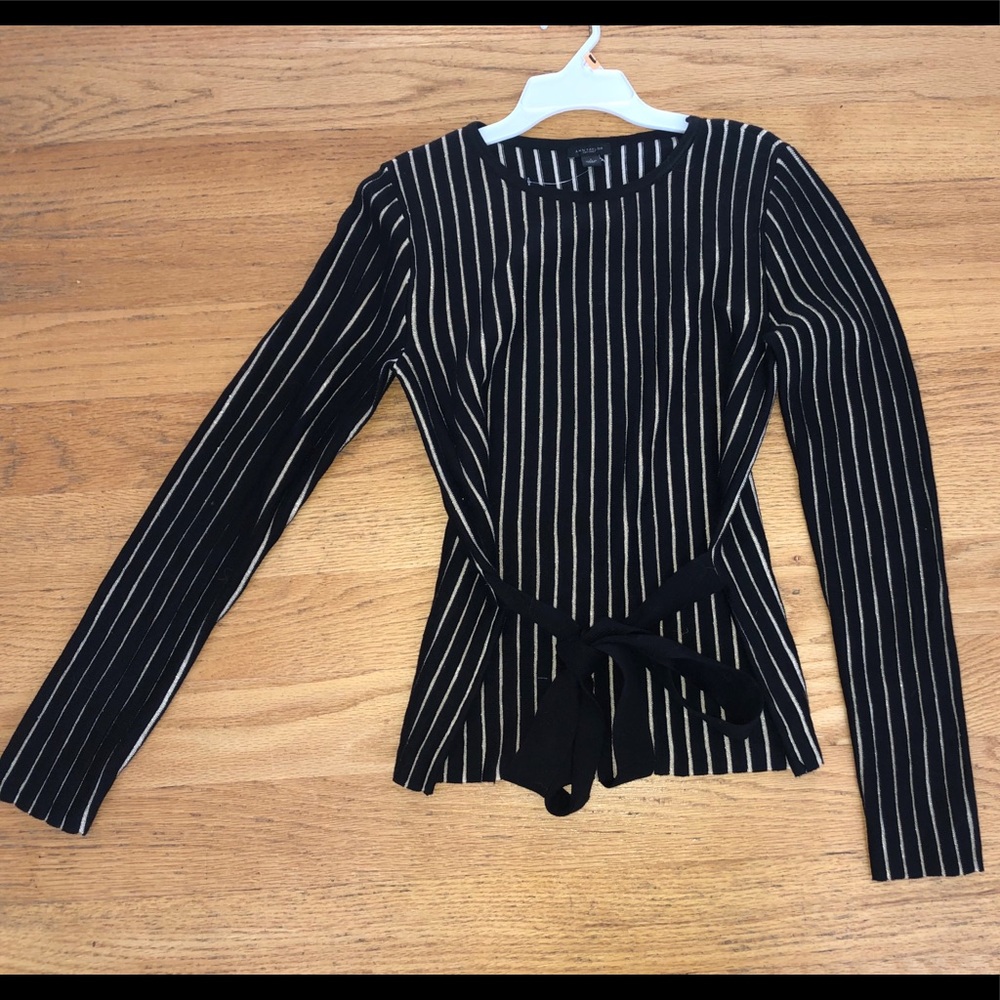 Ann Taylor Factory Sweater - Black/gold